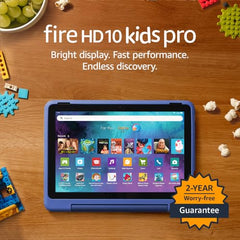 Amazon Fire HD 10 Kids Pro tablet (newest gen)| ages 6–12, 10.1" brilliant screen, long battery life, parental controls, slim case, 2023 release, 32 GB, Nebula