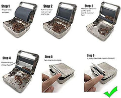 Cigarette Roller Machine Automatic Box, Polished Silver Tobacco Rollin –  Fumba Store