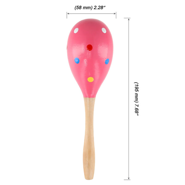 MOUYAT 10 Pcs Wooden Maracas, Full Size Painted Percussion Shakers Musical Instrument Maracas for Homes, Parties, Concerts, and Performances (19.5 x 6cm)