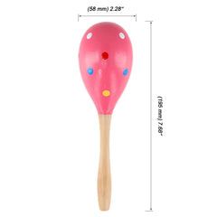 MOUYAT 10 Pcs Wooden Maracas, Full Size Painted Percussion Shakers Musical Instrument Maracas for Homes, Parties, Concerts, and Performances (19.5 x 6cm)