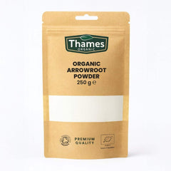 Organic Arrowroot Powder 250g - Arrowroot Flour, Starch Non-GMO Thickening Agent - No Additives or Preservatives - Vegan, Certified Organic - Perfect for Baking and Cooking - Thames Organic