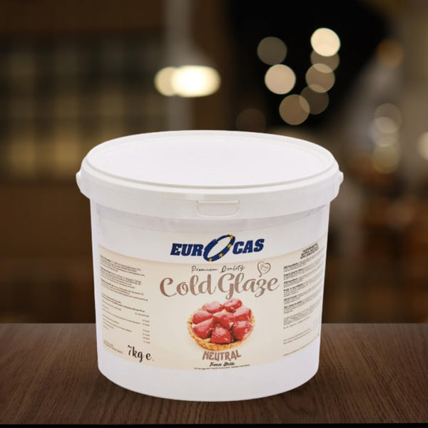Neutral Cold Glaze 7Kg - Ready to Use Cold Glaze for Pastry & Confectionery with Shiny Mirror Effect, Smooth Structure, Great Stability, Ideal for Cake Decoration