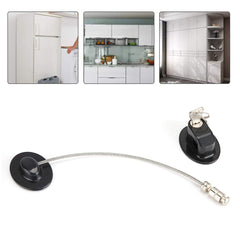 Generic Easy to Install Refrigerator Locking, Child Safety Lock, Shopping Center Office Windowed Cabinet for School Public Space Fridge Cupboard House