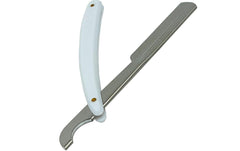 Professional Straight Razor Turkish Barber Style Black, White, Red, Blue and Yellow (5 Colours) by NM Beauty (White)