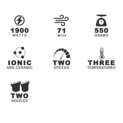 Parlux 3200 Ceramic & Ionic Hair Dryer in Black. Lightweight Compact 1900W Dryer with Ultra High Tech Ionic Technology. Salon Favourite with 2 Speed Settings & 3 Heat Controls Plus Cool Shot Button.