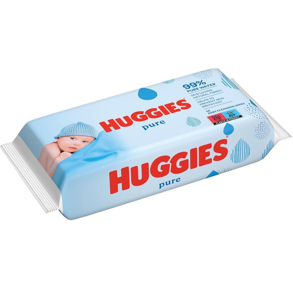 Huggies Pure, Baby Wipes, 18 Packs (1008 Wipes Total) - 99 Percent Pure Water Wipes - Fragrance Free for Gentle Cleaning and Protection - Natural Wet Wipes