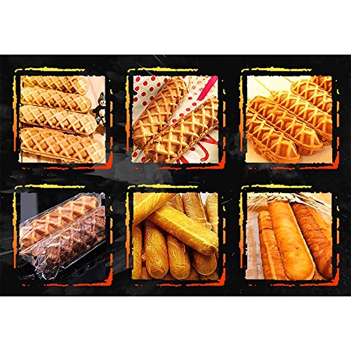 ACAMPTAR Electric Crispy Corn Hotdog Waffle Maker French Muffin Hot Dog Lolly Stick Sausage Machine Breakfast Pan Baking Grill UK Plug