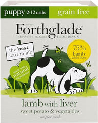 Forthglade Wet Puppy Food Variety Pack (18 x 395g Trays) - Grain Free & Hypoallergenic Dog Food, Lamb with Liver & Vegetables, Complete Meals for Puppies 2-12 Months