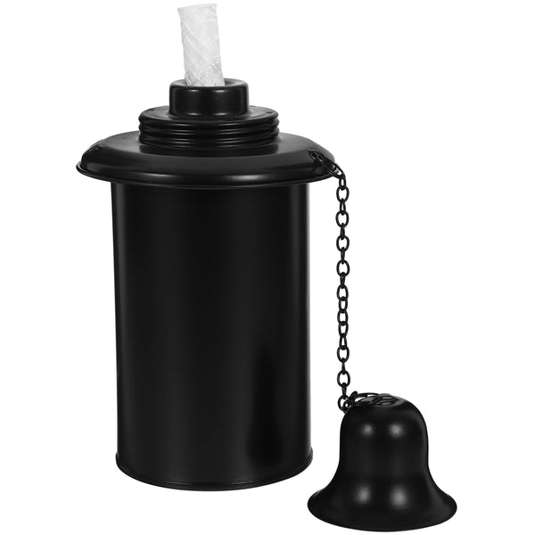 Hemobllo Torch Canister for Garden Outdoor Torch Container with Wick and Metal Cap Easy Fill Fuel Holder for Patio Backyard Lighting