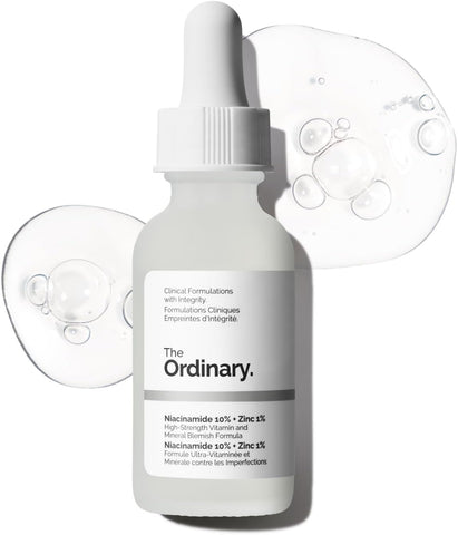 The Ordinary Niacinamide 10% + Zinc 1% Serum – Brightening and Smoothing Skincare for Blemish-Prone Skin, 30ml