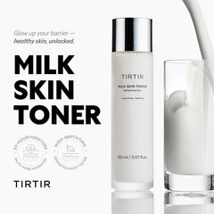 TIRTIR Milk Skin Rice Toner - Deep Moisturizing, Hydrating and Refreshing for face, Niacinamide, Ceramide, Rice Bran Extract, Nature-Oriented Ingredients, Korean Skin Care, Vegan (150ml, Original)