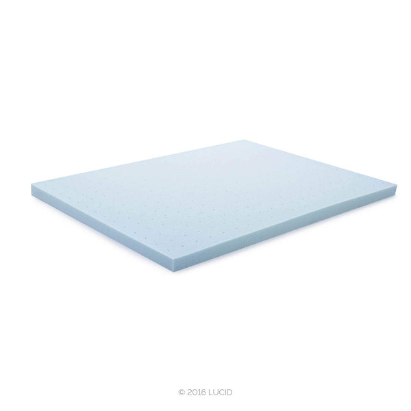 Lucid 3 Inch Gel Infused Memory Foam Mattress Topper California King – Ventilated Design – CertiPur Certified