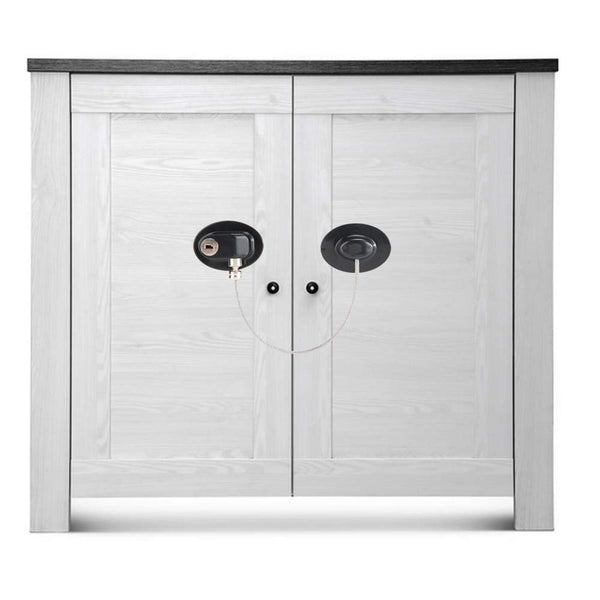 Generic Easy to Install Refrigerator Locking, Child Safety Lock, Shopping Center Office Windowed Cabinet for School Public Space Fridge Cupboard House