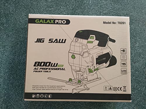 GALAX PRO Jigsaw, 800W 3000 SPM Jig Saw Tool, Max ±45° Bevel Cutting Angle, 6 Adjustable Speeds, 4-Position Orbital Action,Laser Guide, Max Cutting Capacity: 100mm Wood, 10mm Metal