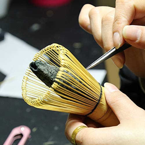 Handcrafted Golden Bamboo Matcha Whisk, Traditional Japanese Chasen Matcha Stirrer -Bamboo Whisk Made from Durable and Sustainable Organic Bamboo