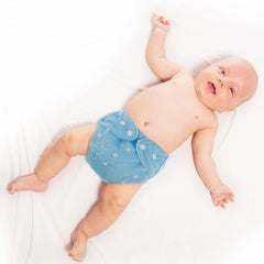 Deuson 7Pcs Baby Cloth Nappies Reusable Pocket Nappy Washable Adjustable Cloth Diapers Super Absorbent Cloth Nappies Multi-Color Comfortable Cloth Diapers for Baby Infants Boys Girls N