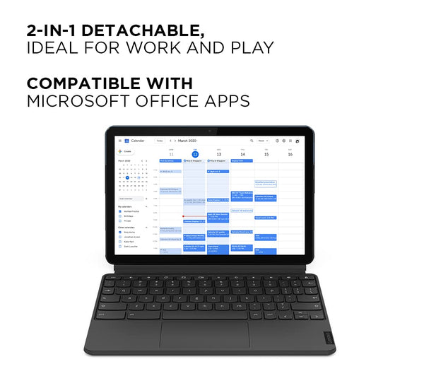 Lenovo IdeaPad Duet 3 Chromebook| 11 inch 2K Touchscreen Laptop | Qualcomm Snapdragon 7c | 8GB RAM | 128GB eMMC | Chrome OS | Storm Grey USI Pen 2