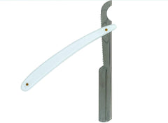 Professional Straight Razor Turkish Barber Style Black, White, Red, Blue and Yellow (5 Colours) by NM Beauty (White)