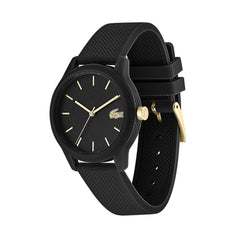 Lacoste Analogue Quartz Watch for Women LACOSTE.12.12 LADIES Collection with Black Silicone Bracelet - 2001064