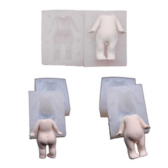 Oxxggkao Fondant Dolls Body Molds 3D Body Cake Clay Soft Clay Epoxy Resins Silicone Baking Craft Cake Artistic Creation