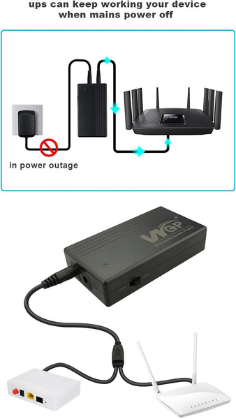 Yangers Mini UPS Uninterruptible Power Supply, 7800mAh Portable Battery Backup Device Home Power Bank Single 12V DC Output for Modem WiFi Router Camera CPE