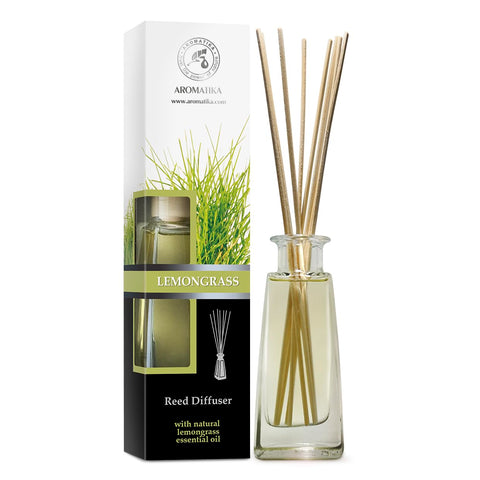 Reed Diffuser Lemongrass 100ml - Natural Lemongrass Essential Oil - Room Fragrance - Home Fragrance - Air Freshener - Scented Diffuser - Gift - Aromatherapy - Spa - Home - Office - Boutique