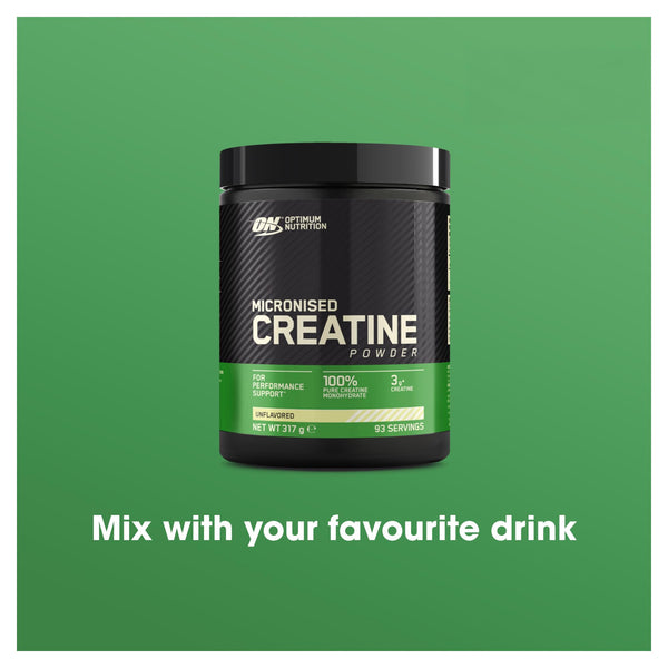 Optimum Nutrition Micronised Creatine Monohydrate Powder, 317g