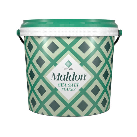 Maldon - Sea Salt Flakes, Unique Pyramid Shaped Salt Flakes, Perfect for a Wide Range of Dishes, Hand-Harvested for Four Generations, 1.4kg Tub