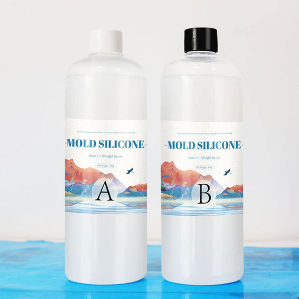 Silicone Mold Making Kit, Translucent Liquid Silicone Rubber, Fast Cured 1:1 Ratio Silicone Casting, for Casting Resin, Soap, Candle, Clay, Molds