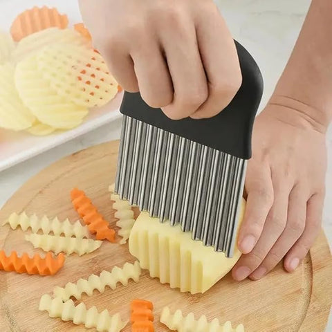 Upgraded Stainless Steel French Fries Cutter Kitchen Safety Frying Knife