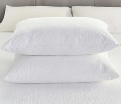 Luxury Terry Towelling Waterproof Zipped pillow protectors, Pair