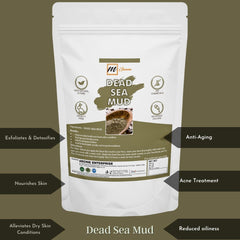 mGanna 100% Natural Dead Sea Mud Clay Powder 0.5 lbs / 227 g for Skin firming, Creams, Face Masks, Scrubs and Soap Making