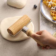 RoxNvm Rolling Pin, 2 Pieces Dough Roller, Small and Medium Dough Roller, Wooden Rolling Pin, Suitable for Rolling Dough, Pastas, Pizza, Desserts and Dumpling Skins (A)
