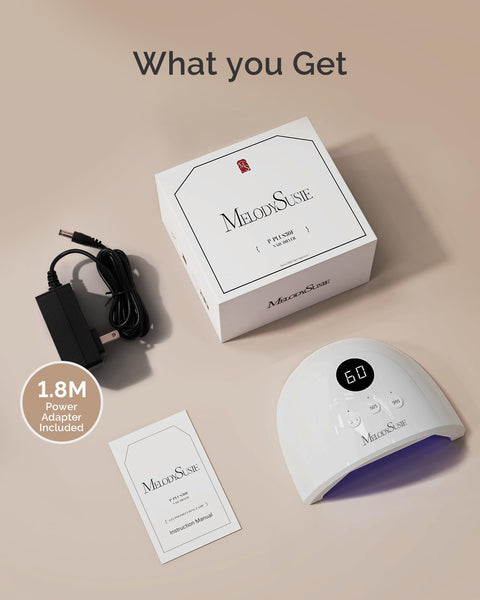 MelodySusie UV Nail Lamp, Plus30F UV Light for Gel Nails LED Nail Dryer with 3 Timer, Smart Sensor, LCD Display Fast Curing Gel Nail Polish Nail Art Tools Manicure Accessories-White