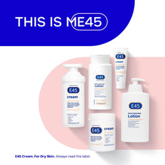 E45 Moisturiser, Body, Face And Hand Cream For Dry, Flaky Skin, Suitable For Eczema, Dry Psoriasis, Sunburn, 500g Tub