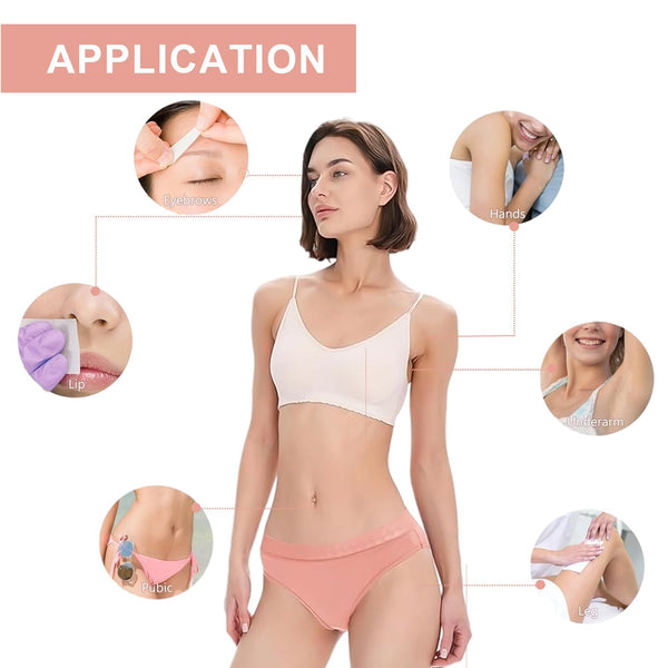 100Pcs Professional Paper Wax Waxing Strips, Hair Removal Strips for Women Men Facial Body Arms Legs Hair Cleaning and Remover (3.8×10cm, 1.6 x 3.9 Inch)