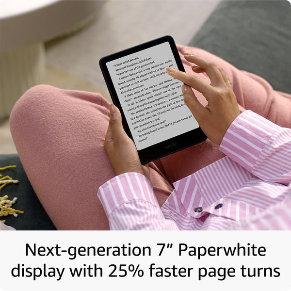 Amazon Kindle Paperwhite Signature Edition (newest gen) – Our fastest Kindle with an auto-adjusting front light, wireless charging and weeks of battery life – 32 GB – Without Ads - Metallic Jade