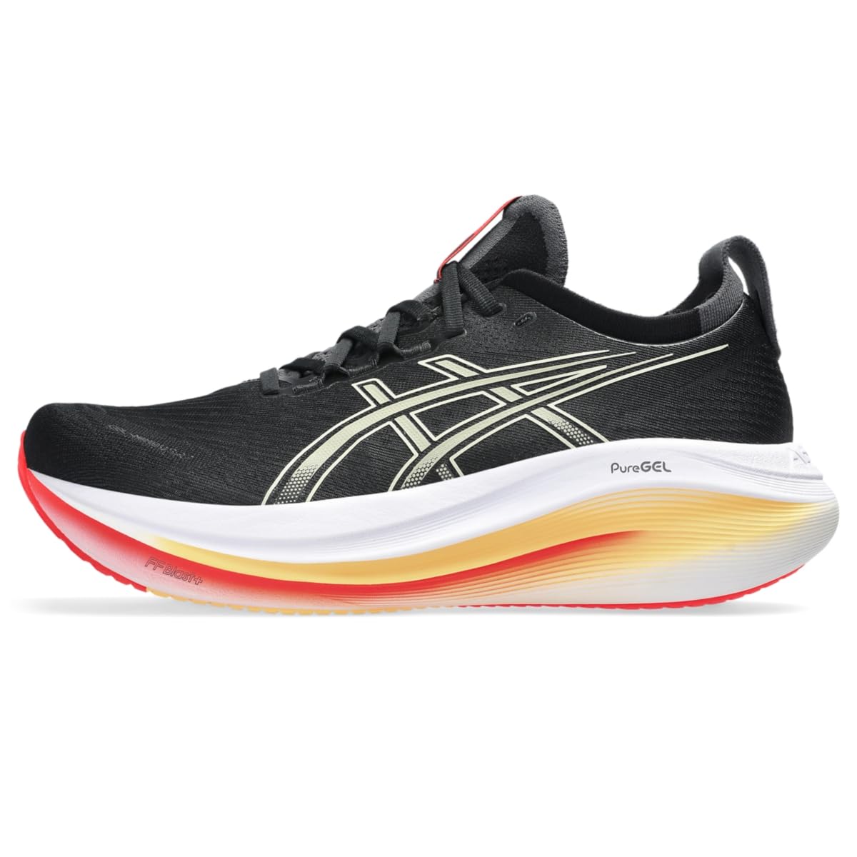 Asics Men's Gel-Nimbus 27 Running Shoe, Black/Khaki, 11 UK