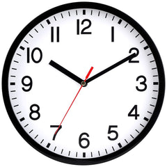 Wall Clock Silent & Non Ticking Modern Quartz 9"- Battery Operated Digital Quiet Sweep Office/home/school/Kitchen Decor Clocks