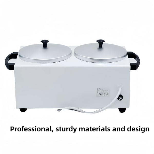 Sanqiao Professional Wax Warmer, Double Hot Wax Pots for Painless Hair Removal, Women Men Domestic Hair Salon Wax Heater Pot with Handle, Adjustable Temperature (200W)