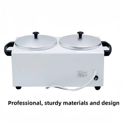 Sanqiao Professional Wax Warmer, Double Hot Wax Pots for Painless Hair Removal, Women Men Domestic Hair Salon Wax Heater Pot with Handle, Adjustable Temperature (200W)
