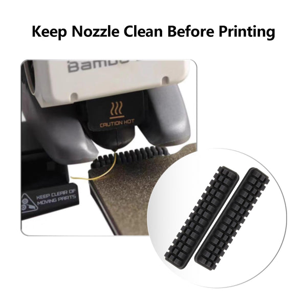 3PCS A1 Heatbed Nozzle Wiper, 3D Printer Accessories 3PCS Silicone Nozzle Wiper Kit for Bambu Lab A1 3D Printer