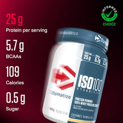 Dymatize ISO 100 Hydrolyzed Gourmet Vanilla 932g - Whey Protein Hydrolysat + Isolat Powder