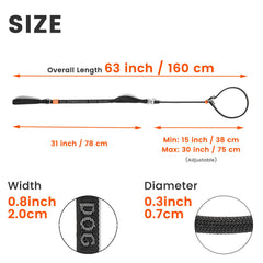 Howgo Dog Slip Lead Dog Leash, Training Leash, No-Pull Lightweight Slip Lead and Collar, Heavy Duty & Durable, Padded Handle, for All Breeds (MultiColor, 5.5FT)