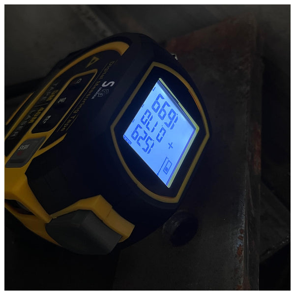 SUNHAIXIA Laser Tape Measure 3-in-1 with Large LCD Display | Digital Laser Measurement Tool in/ft/m Scales up to 131ft/40M with calculations | Tape Measure 16ft/5M and Cross Line Laser (Yellow)