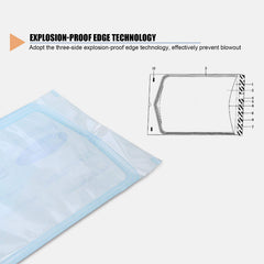 200pcs Self Sealing Cleaning Pouch, 90x 260mm Sterilisation Pouches Disposable Self Sealing Cleaning Pouch Oral Supply Cleaning for Dental Materials