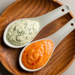 Zero Calorie Flavour Sauces – Garlic & Herb and Sweet Chilli Mayo – Fat Free, Sugar Free, Vegan Friendly, Gluten Free – 425ml Bottles (2-Pack)