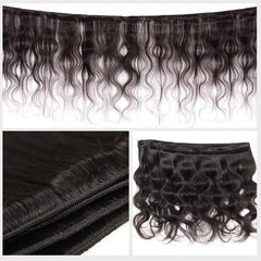 Body Wave Hair 3 Bundles Brazilian Remy Virgin Human Hair Weave Bundles 12A 100% Unprocessed Body Wave Human Hair Extensions Natural Color 10 12 14