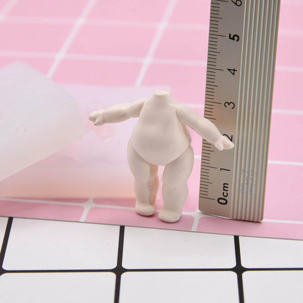 Oxxggkao Fondant Dolls Body Molds 3D Body Cake Clay Soft Clay Epoxy Resins Silicone Baking Craft Cake Artistic Creation