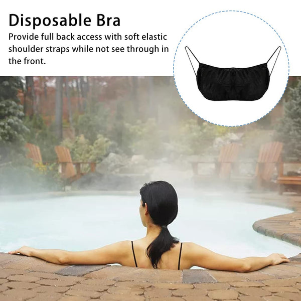 50 Pack Disposable Backless Bra, Non‑Woven Disposable Top for Spray Tanning